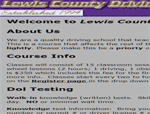 Tablet Screenshot of lewiscountydrivingschool.com